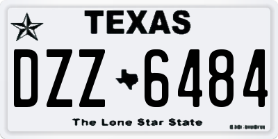 TX license plate DZZ6484