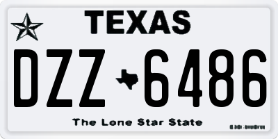 TX license plate DZZ6486