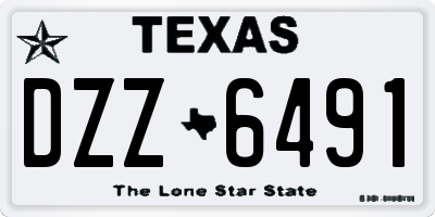 TX license plate DZZ6491