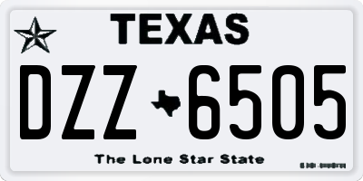 TX license plate DZZ6505