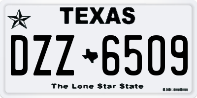 TX license plate DZZ6509