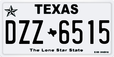 TX license plate DZZ6515