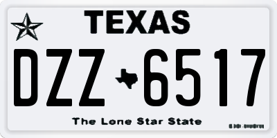 TX license plate DZZ6517