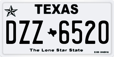 TX license plate DZZ6520