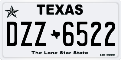 TX license plate DZZ6522