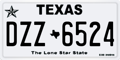 TX license plate DZZ6524