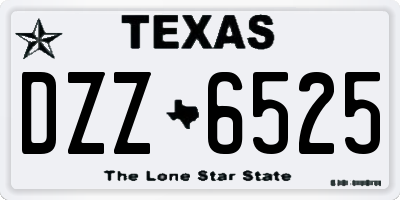 TX license plate DZZ6525