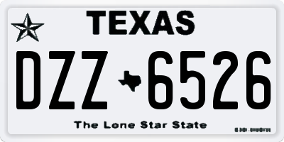 TX license plate DZZ6526