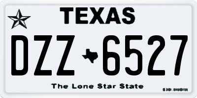 TX license plate DZZ6527