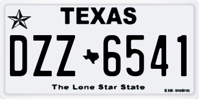 TX license plate DZZ6541
