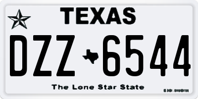 TX license plate DZZ6544