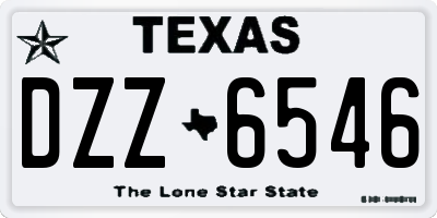 TX license plate DZZ6546