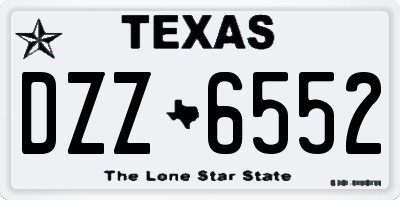 TX license plate DZZ6552