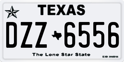 TX license plate DZZ6556