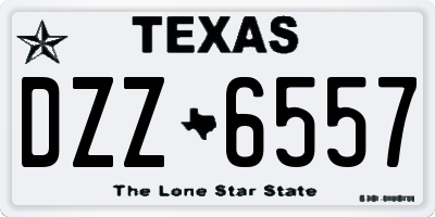 TX license plate DZZ6557