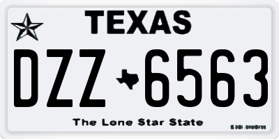 TX license plate DZZ6563