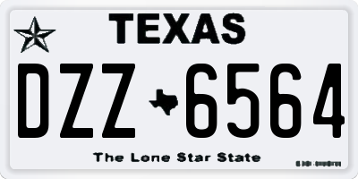 TX license plate DZZ6564