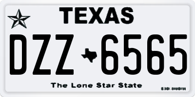 TX license plate DZZ6565