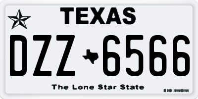 TX license plate DZZ6566