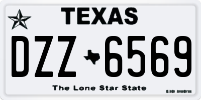 TX license plate DZZ6569