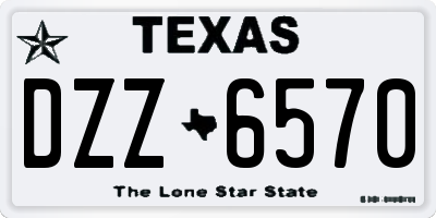 TX license plate DZZ6570