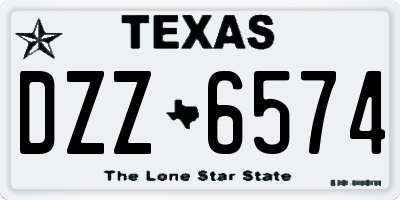 TX license plate DZZ6574