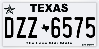 TX license plate DZZ6575