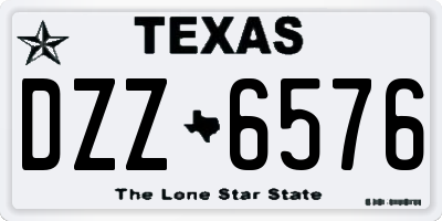 TX license plate DZZ6576