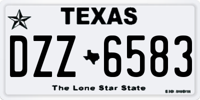 TX license plate DZZ6583