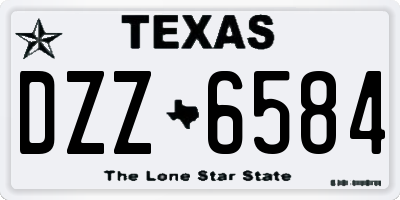 TX license plate DZZ6584