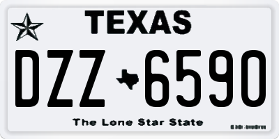 TX license plate DZZ6590