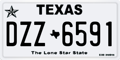 TX license plate DZZ6591