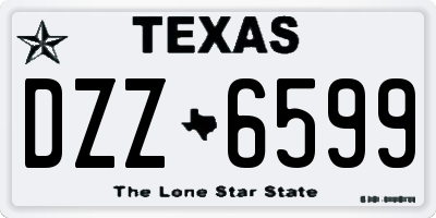 TX license plate DZZ6599