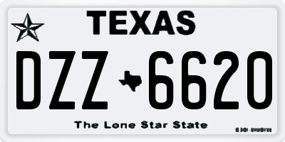 TX license plate DZZ6620