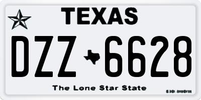 TX license plate DZZ6628