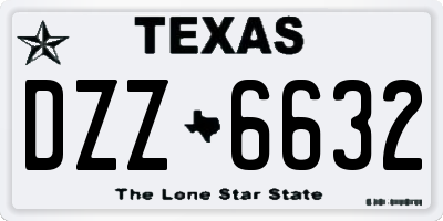 TX license plate DZZ6632