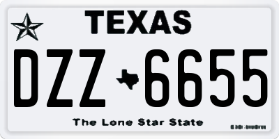 TX license plate DZZ6655