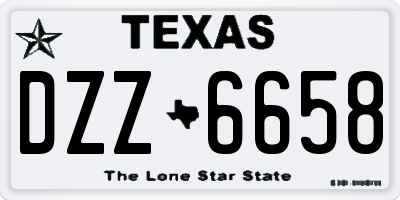 TX license plate DZZ6658