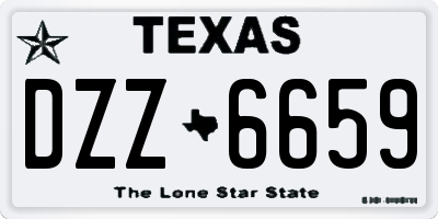 TX license plate DZZ6659