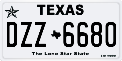 TX license plate DZZ6680