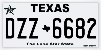 TX license plate DZZ6682