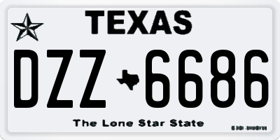 TX license plate DZZ6686