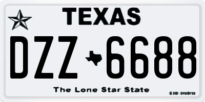 TX license plate DZZ6688