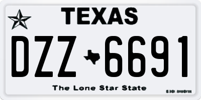 TX license plate DZZ6691