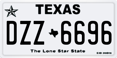 TX license plate DZZ6696