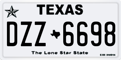 TX license plate DZZ6698