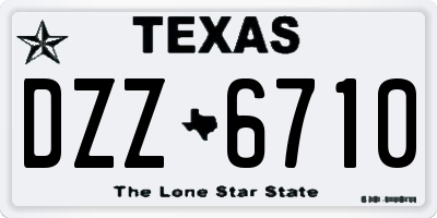 TX license plate DZZ6710