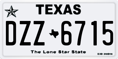 TX license plate DZZ6715