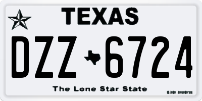 TX license plate DZZ6724