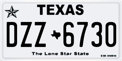 TX license plate DZZ6730
